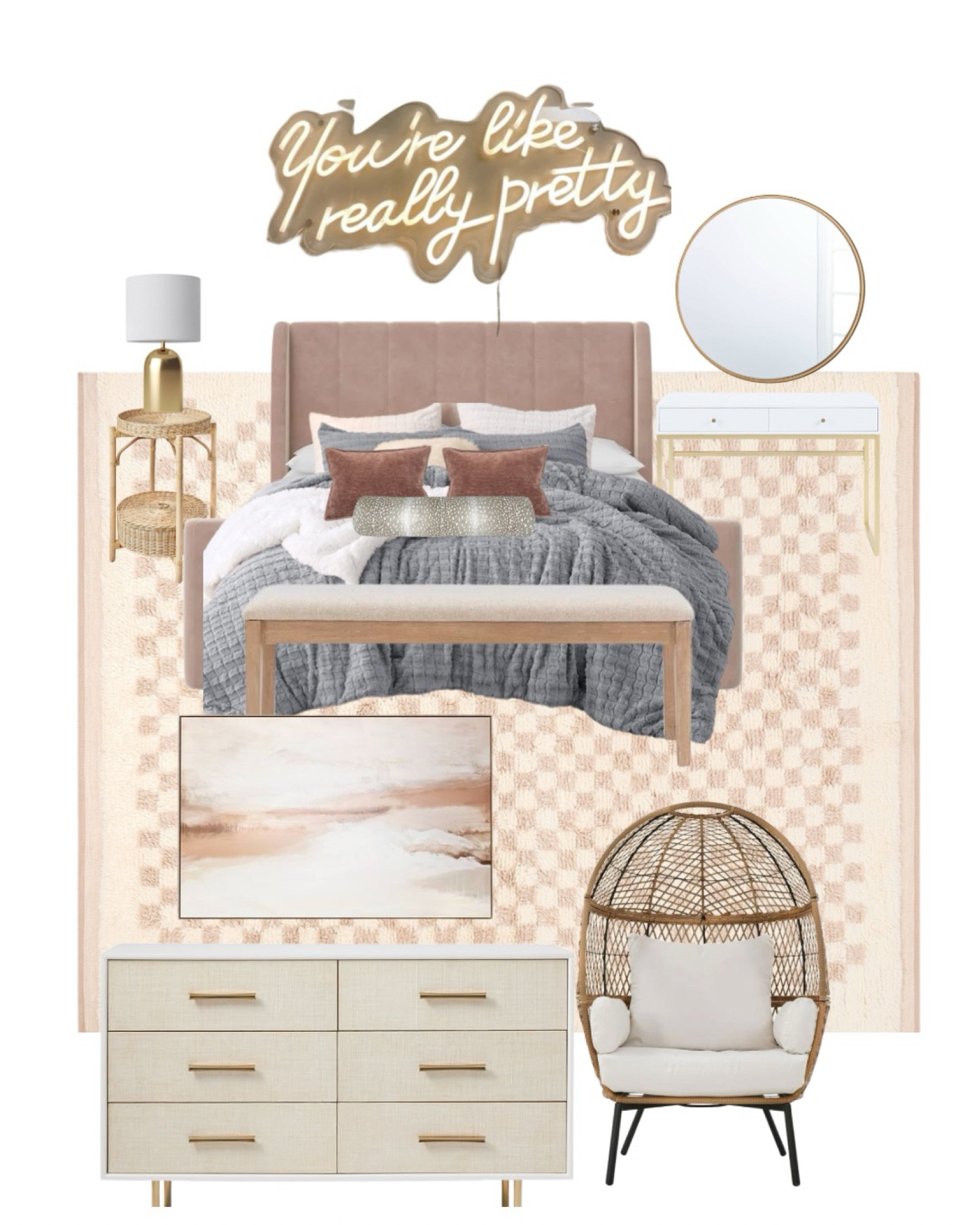 Tween/teen girl bedroom with pink and blue accents and hues. 

#LTKHome #LTKFamily
