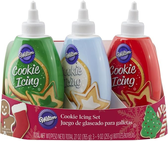Wilton Christmas Cookie Icing Set, 3-Pack | Amazon (US)