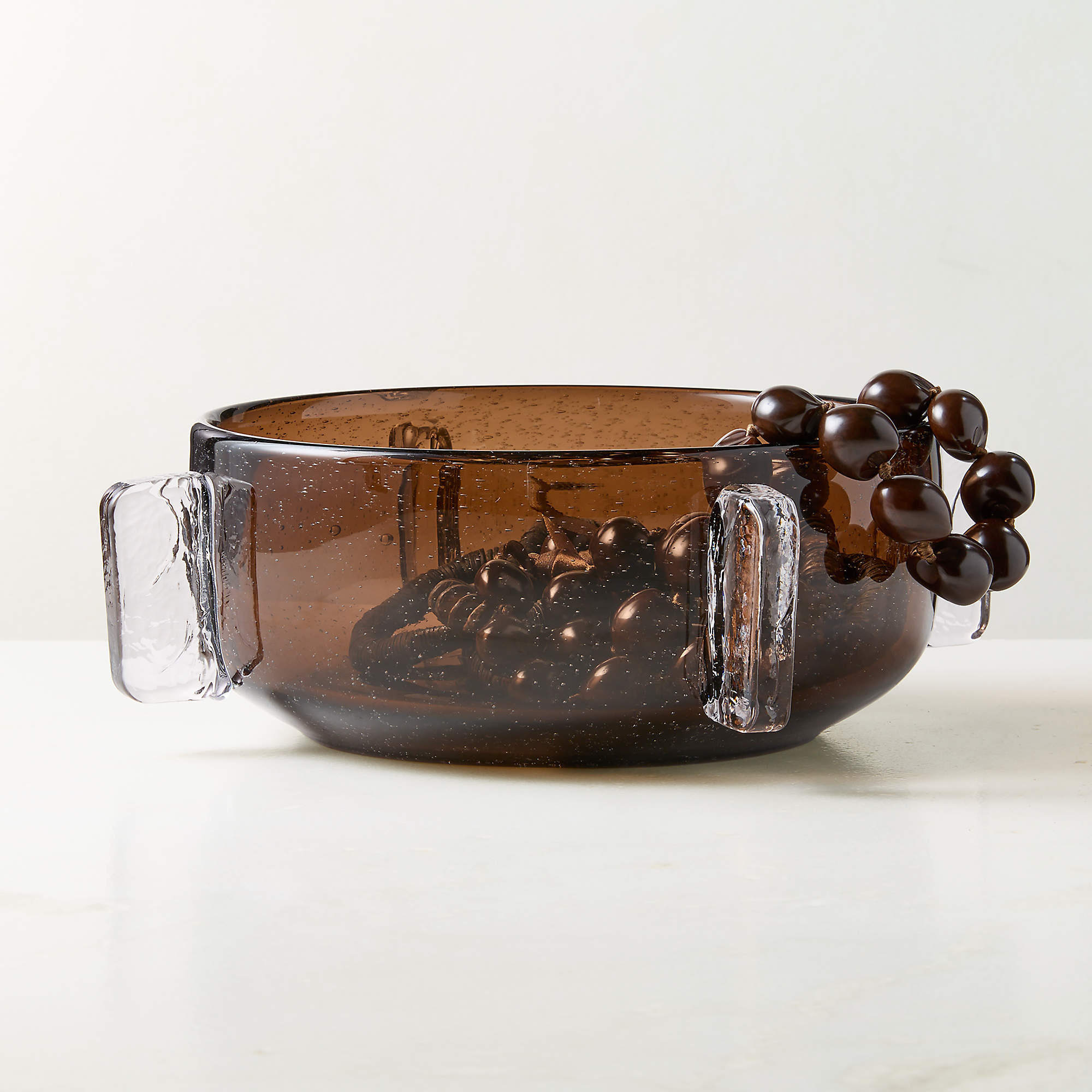 Felena Handblown Brown Glass Decorative Bowl + Reviews | CB2 | CB2