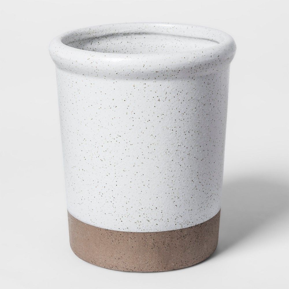 Stoneware Vase Speckled Glaze Small - Smith & Hawken , White | Target