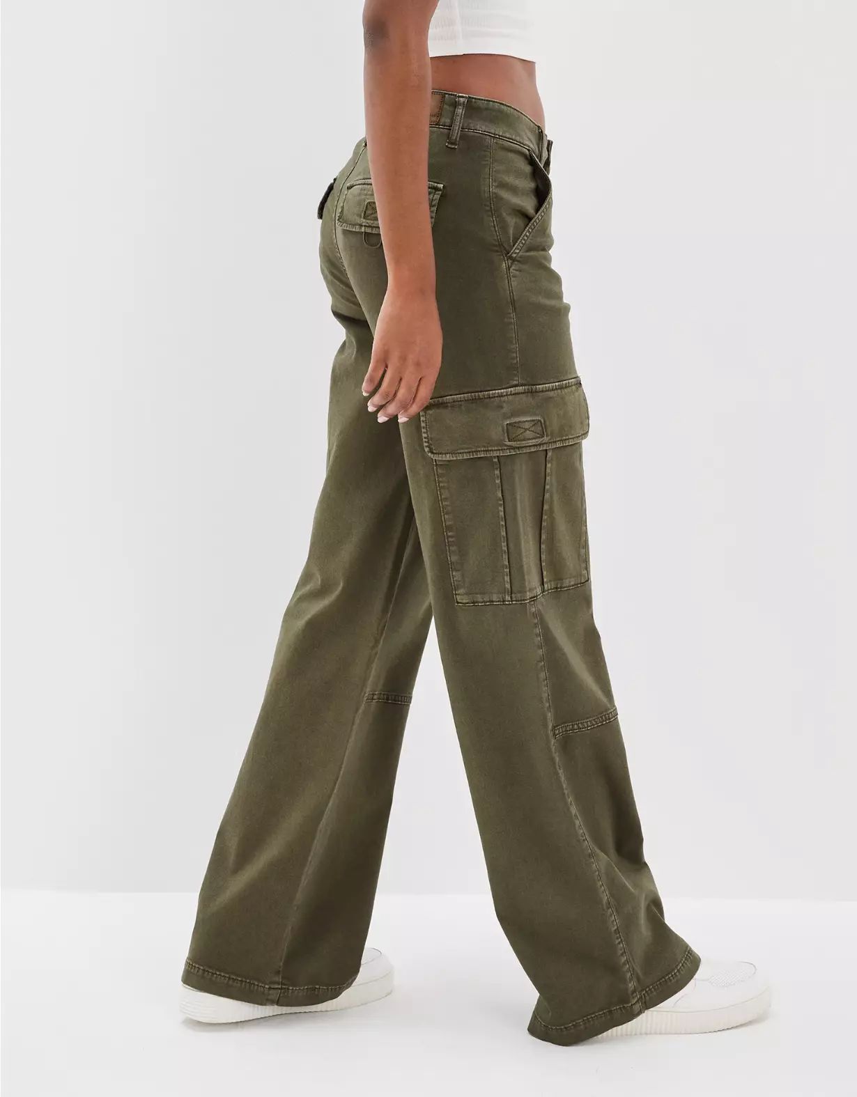 AE Stretch Super High-Waisted Cargo Wide-Leg Pant | American Eagle Outfitters (US & CA)