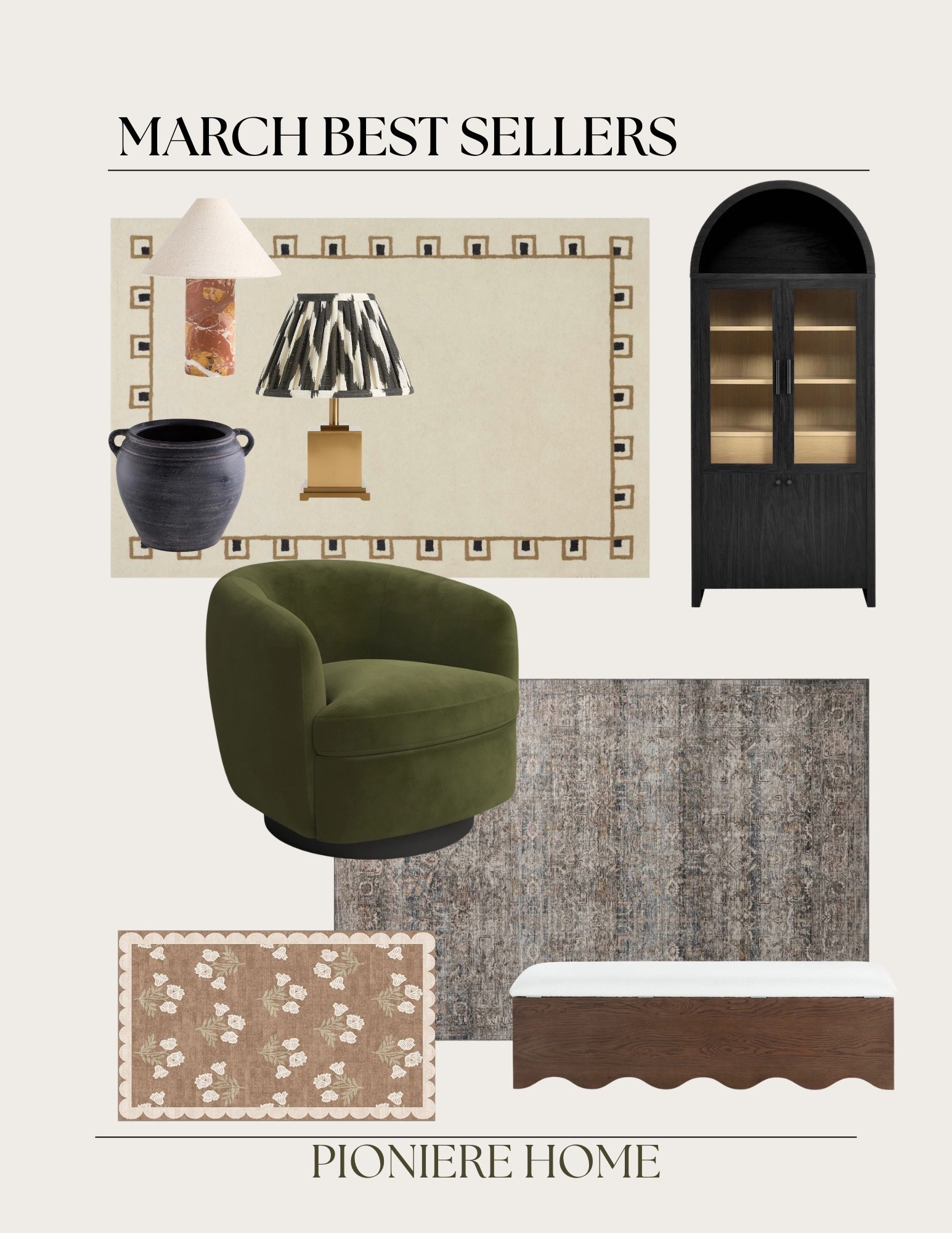 March best sellers. Best selling rugs and furniture. Statement table lamps, area rugs, loloi rugs, arched storage cabine, spring home 

#LTKSaleAlert #LTKHome #LTKSeasonal