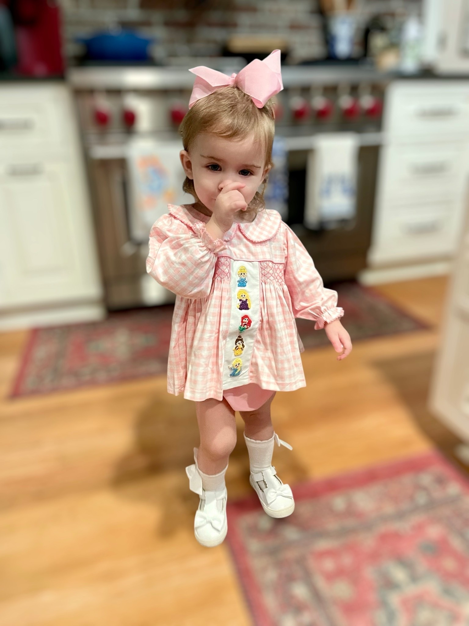 Disney toddler outfits, Disney princess 

Sweet as can be in this Smocked Flamingo gingham bubble 💕 featuring precious princess embroidery and soft pink checks — the perfect outfit for storytime, brunch, or any special day out. I paired it with classic white bow shoes, ruffle knee socks, and a big pink bow for the ultimate girly look 👑

Shop this adorable toddler outfit below — comfy, classic, and made to twirl! 💗

🛍️ Outfit details:
👗 Smocked French Knot Gingham Princess Bubble – The Smocked Flamingo
🧦 Baby Knee High Socks with Bows – Amazon
👟 Felix & Flora White Bow Shoes – Amazon
🎀 6-Inch Pink Hair Bow – Amazon

✨ SEO & Keyword Phrases:
toddler girl outfit ideas, smocked bubble outfit, pink gingham baby bubble, smocked flamingo dress, baby girl gingham outfit, toddler fall outfit, southern baby boutique outfit, monogrammed baby girl style, girly toddler outfit, princess smocked bubble, toddler bow shoes, preppy toddler fashion, mommy and me outfit ideas, toddler photo outfit, smocked baby outfit pink

#LTKTravel #LTKBaby #LTKKids