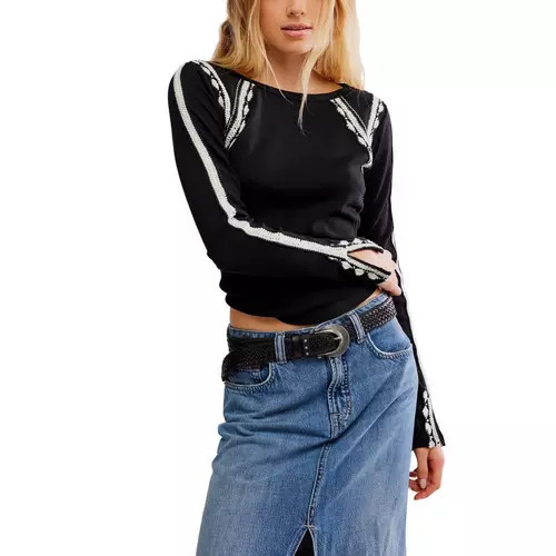 Women's Free People Lost Love Long Sleeve Boat Neck Shirt | Scheels Sports