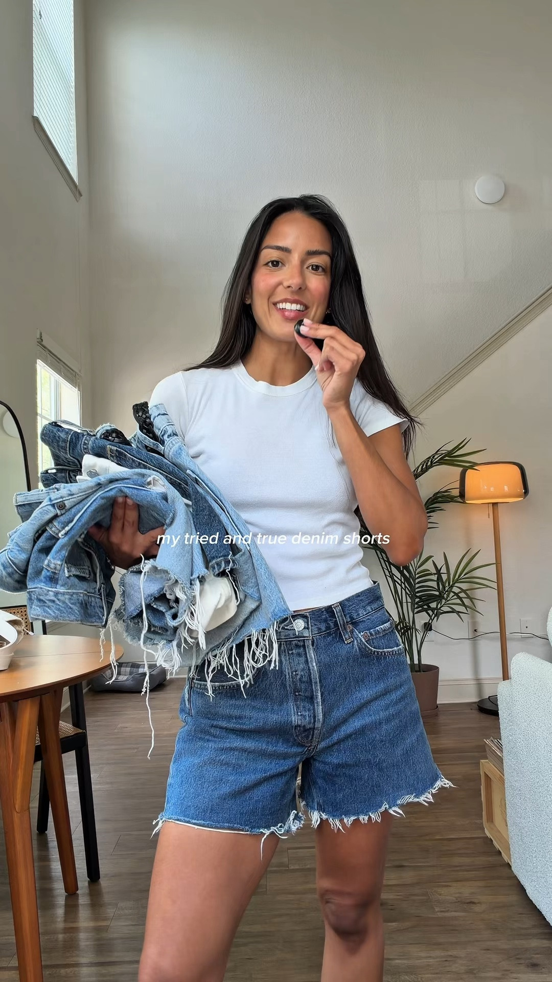 my all time favorite denim shorts! 
1. Agolde Parker Long Shorts / tts - 26
2. Sezane Summer Shorts / tts - 26
3. Parke Mini Shorts / sized up one - 27
4. Abercrombie Dad Shorts / tts - 26 
5. Pistola Shorts / tts - 26

#LTKgrwm #LTKSeasonal #LTKootd