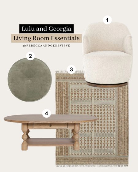 My Lulu and Georgia’s Living room essentials ✨ Use my code REBECCAANDGENEVIEVE15 for 15% OFF!
-
Swivel chair. Barrel chair. Boucle chair. Round pillow. Throw pillow. Rug. Area rug. Coffee table. Living room table. Living room decor. Home decor. Decor essentials. Lulu and Georgia. Discount code. Sale alert. 


#LTKhome #LTKFind #LTKsalealert