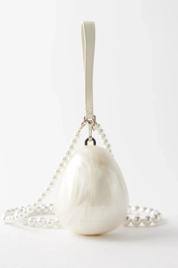 Rent Egg pearl-effect clutch bag - Simone Rocha | HURR | HURR 