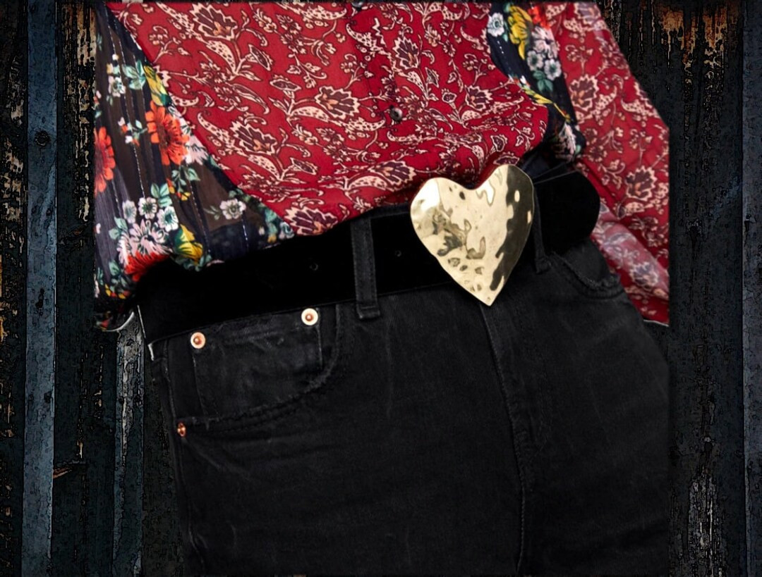 Gold Heart Fashion Buckle Limited Quantity Fits up to 2 50mm Belt Straps - Etsy | Etsy (US)