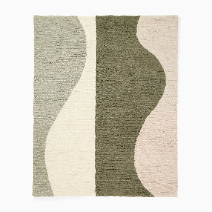 Modern Wave Shag Wool Rug | West Elm (US)