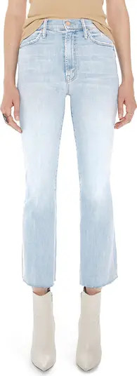 The Hustler Frayed High Waist Ankle Flare Jeans | Nordstrom
