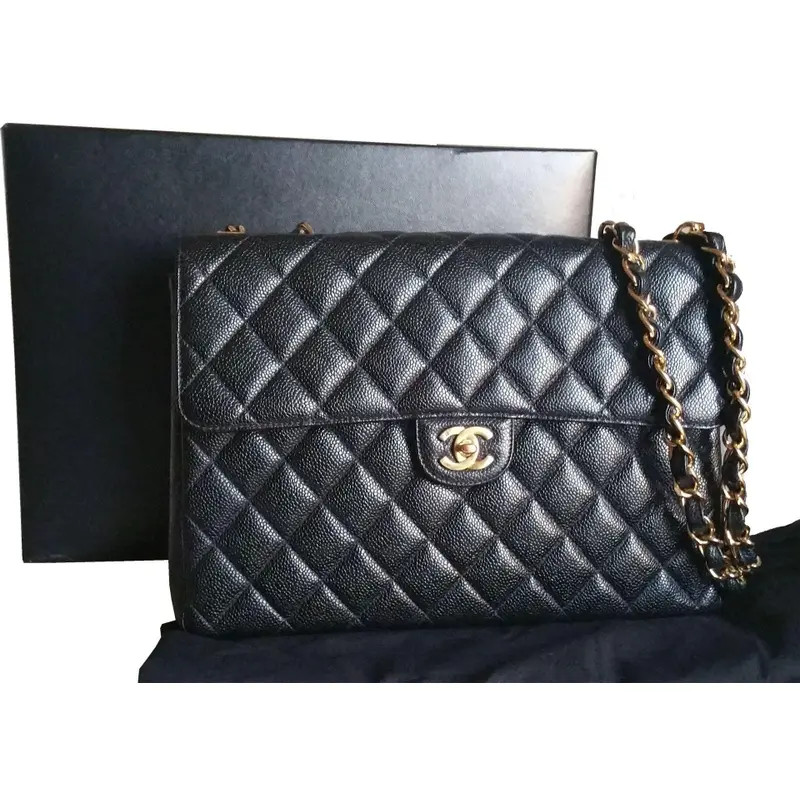 Vintage Chanel Caviar Jumbo Bag | Chairish