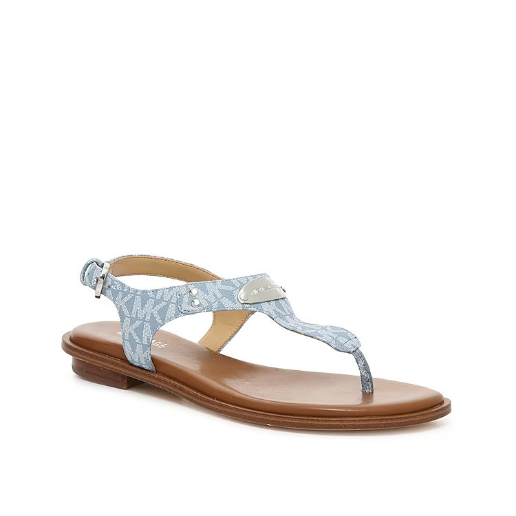 Michael Michael Kors Plate Sandal | Women's | Light Blue | Size 6.5 | Sandals | DSW