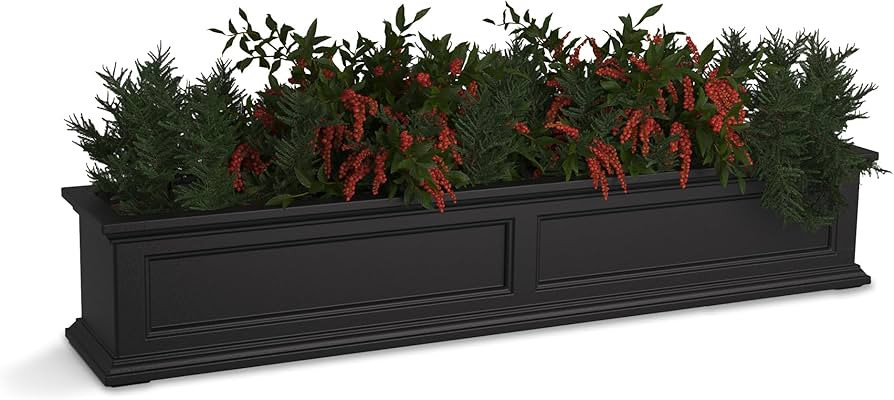 Mayne Fairfield 5ft Window Box - Black - 60in L x 11in W x 11in H - with 4.7 Gallons Built-In Wat... | Amazon (US)