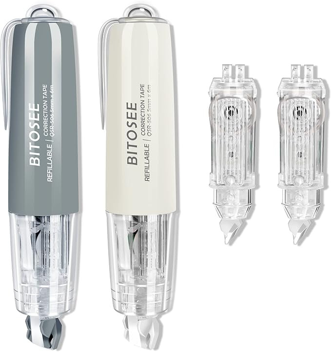 Refillable Retractable Quick Dry White Out Correction Tape,Mini Small Japan Aesthetic Cute White ... | Amazon (US)