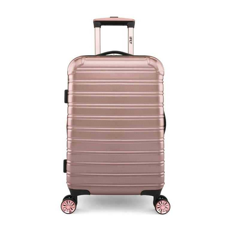 iFLY Hardside Fibertech Luggage 20" Carry-on Luggage, Rose Gold | Walmart (US)