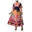 Floerns Women's Plus Size Boho Hawaiian Tropical Dresses V Neck Short Sleeve Floral A Line Long D... | Amazon (US)