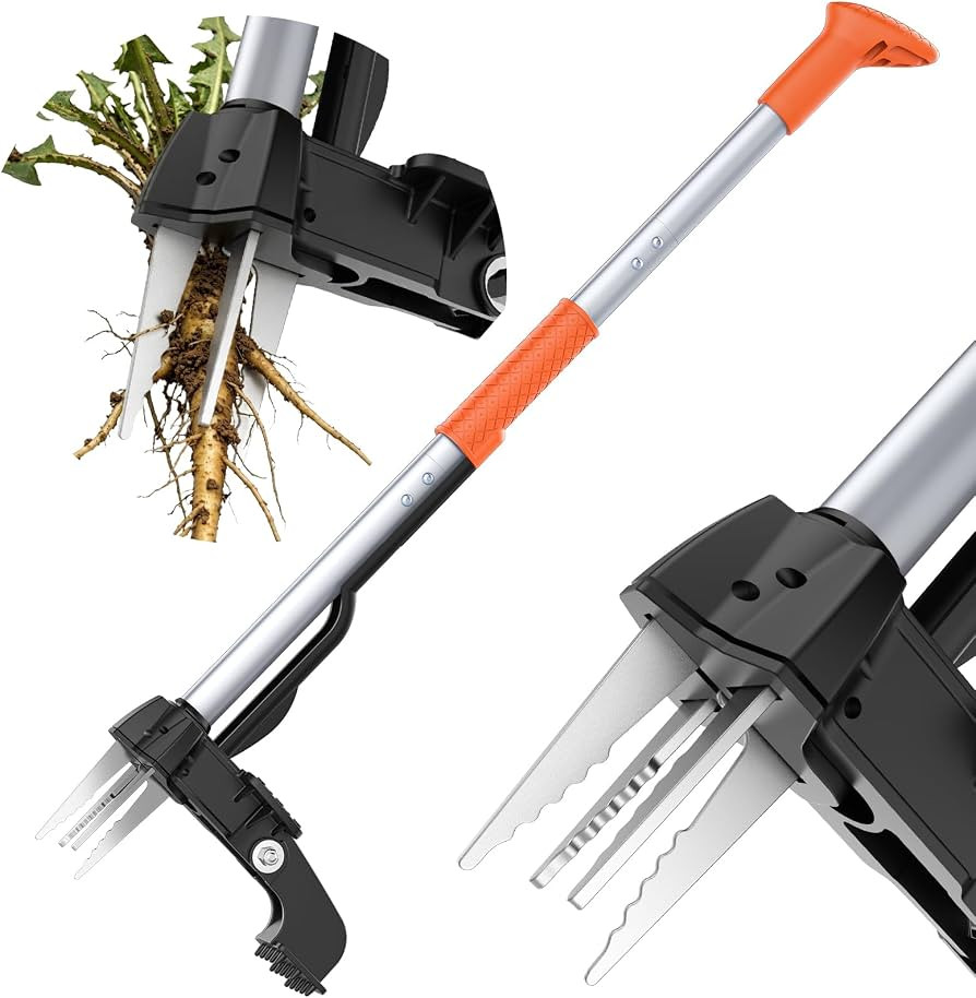 Stand Up Weed Puller Tool, Long Handle Garden Weeder with 4 Stainless Steel Claws, 39.3" Heavy Du... | Amazon (US)