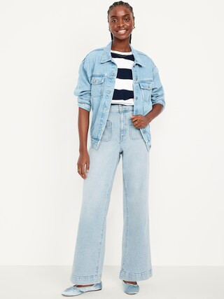 Extra High-Waisted Sky-Hi Mariner Wide-Leg Jeans | Old Navy (CA)