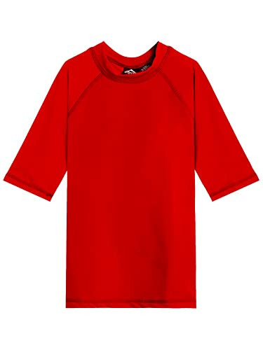Kanu Surf Boys' Fiji UPF 50+ Sun Protective Rashguard, Red, X-Large (14/16) | Amazon (US)