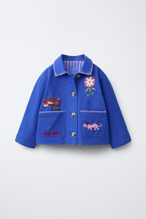 SISSEL EDELBO X ZARA KIDS EMBROIDERED JACKET | Zara US
