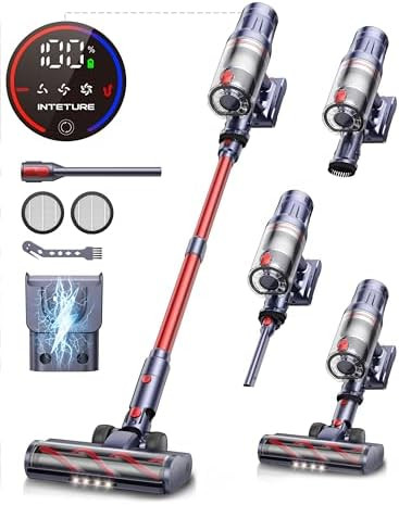 Cordless Vacuum Cleaner, 600W 50Kpa 65Mins Vacuum Cleaners for Home, Stick Vacuum with Self-Stand... | Amazon (US)