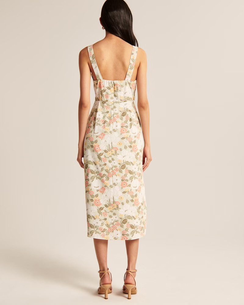 Women's Cinched Neck Slip Midi Dress | Women's Dresses & Jumpsuits | Abercrombie.com | Abercrombie & Fitch (US)