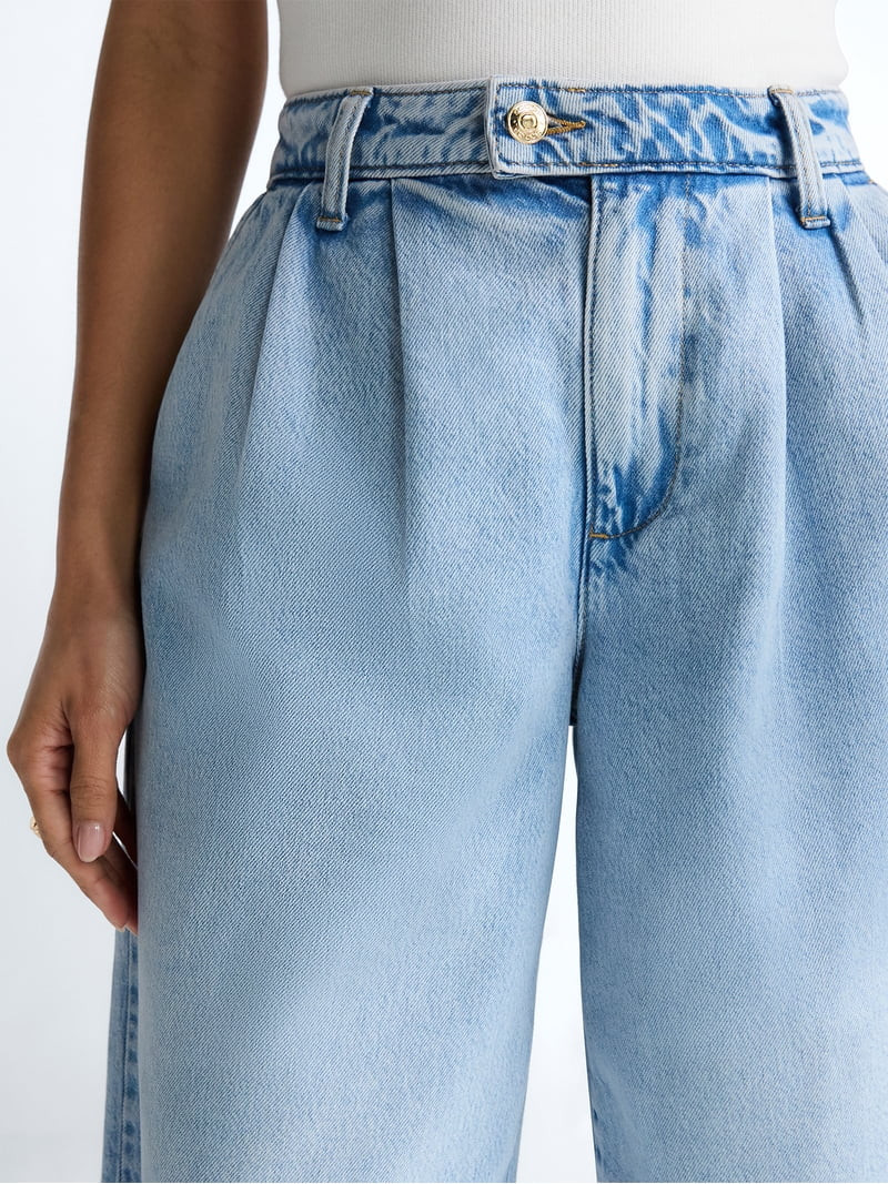 Devil Wears Prada Scoop Collection Women's and Women's Plus Denim Pleated Culottes, Sizes 0-26W | Walmart (US)