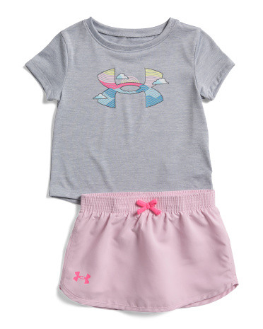 2pc Toddler Girls Wave Logo Skort Set | TJ Maxx
