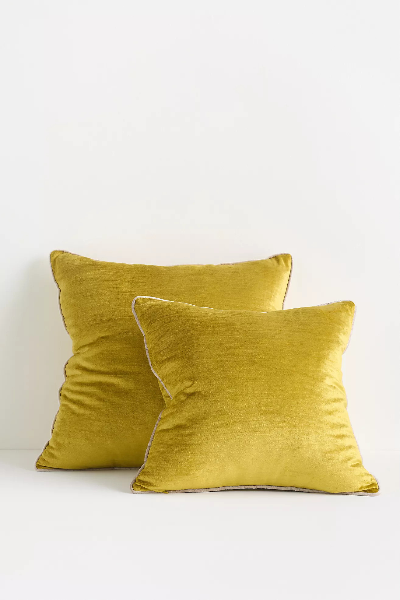 Piped Velvet Pillow | Anthropologie (US)
