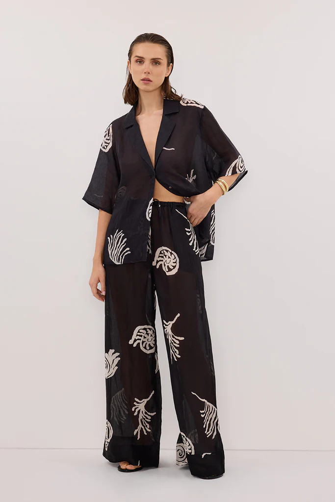 POSITANO BLACK RAMIE PANT | DISSH