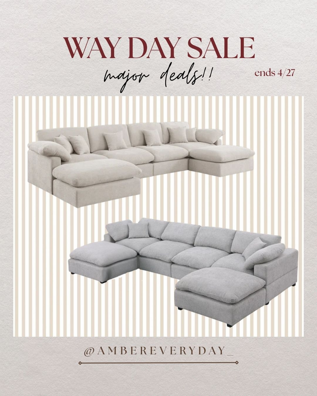 If you’re in need of a new couch, check out Way Days sale! Ends tonight, 4/27! 🫶🏽🤎 #livingroom #sectionals

#LTKSaleAlert #LTKHome