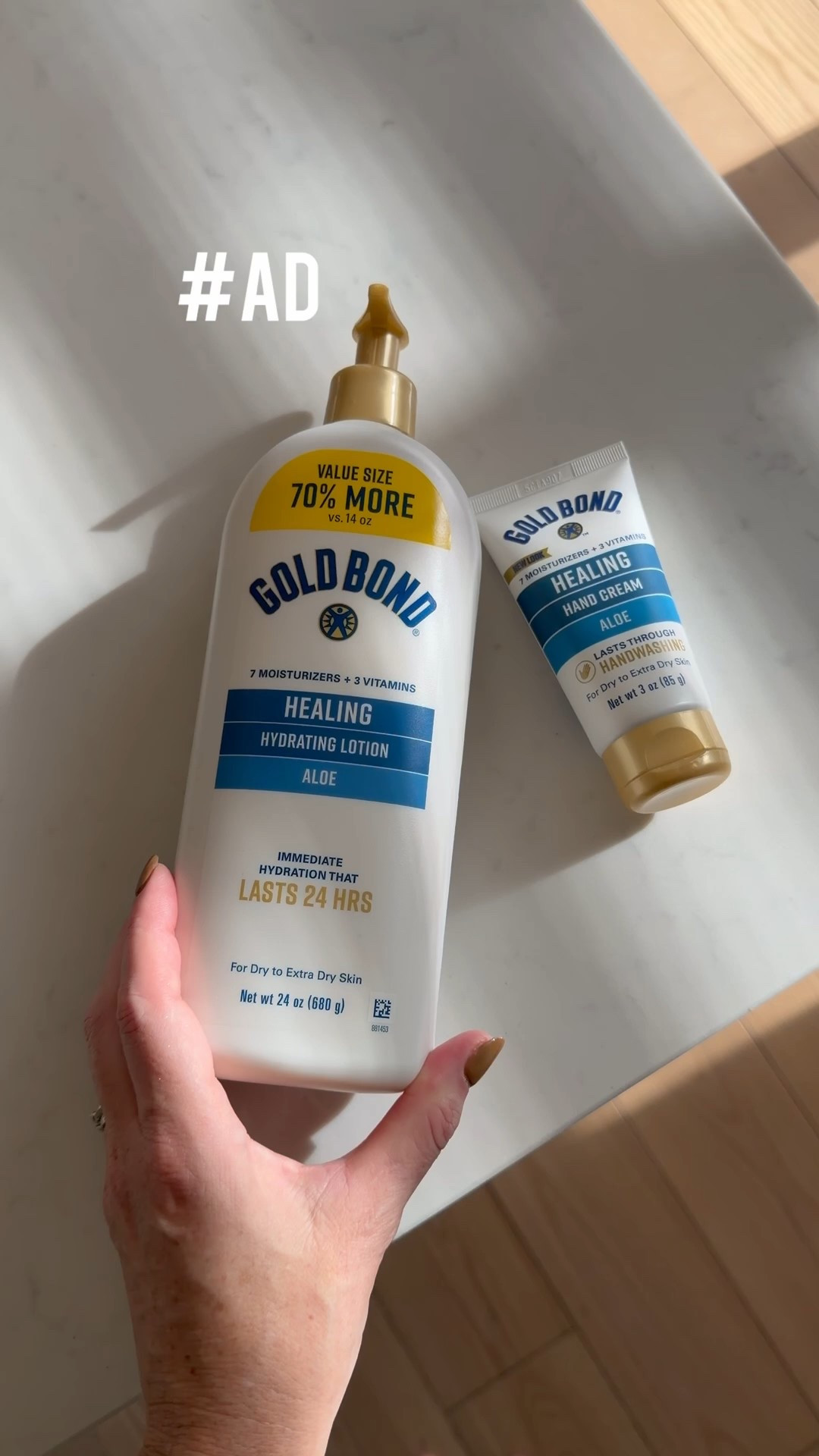 #GoldBondPartner #ad Because at this age......we don’t do uncomfortable travel!

There are certain things I must must must pack on every trip because.....I like what I like and I
said what I said.

During winter and race trips, I bring my own lotion. Yes, seriously. Because the dehydration
and weather does a number on my skin.

Current fav? Gold Bond Healing Lotion.....it’s fragrance free, non-greasy, dermatologist tested
AND has aloe (so it seriously hydrates and soothes). 

I pack the larger Gold Bond Healing Aloe Hand and Body Lotion in my checked bag and the Gold Bond Ultimate Healing Hand Cream?

In my carry on (the one that goes under my seat for use during flights).
You’re welcome.

I linked the whole line (which is a STELLAR price point) !

#GoldBond #TargetPartner #Target @goldbond @target

#LTKBeauty #LTKOver40 #LTKselfcare