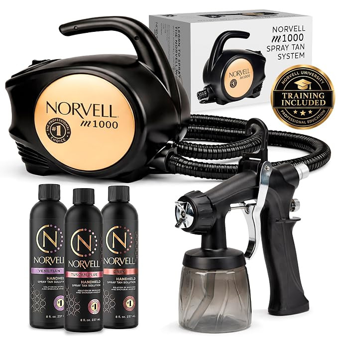 Norvell M1000 HVLP Spray Tan Machine and Gun Kit with 3 Tanning Solutions | Amazon (US)