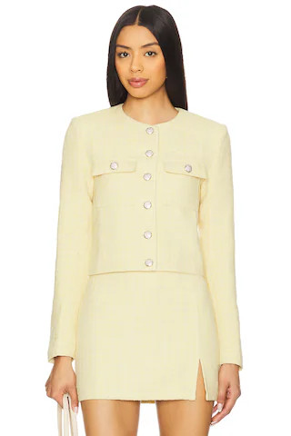MORE TO COME Willow Crop Jacket in Baby Yellow from Revolve.com | Revolve Clothing (Global)