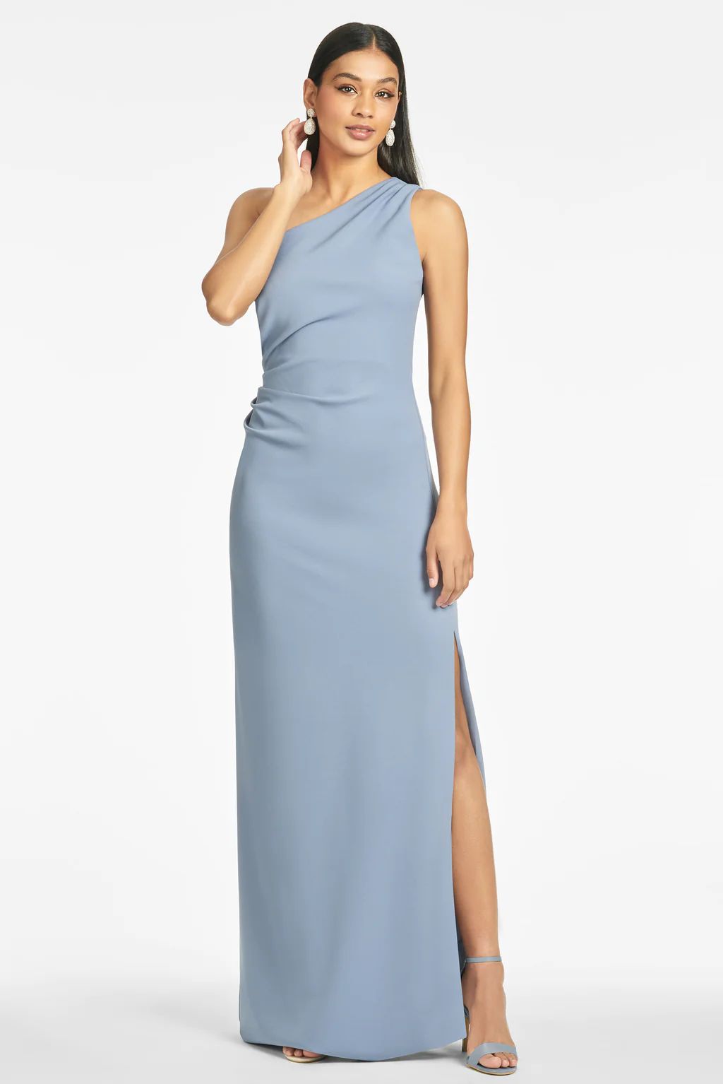 Cece 4-Way Stretch Crepe Gown - Slate Blue | Sachin and Babi