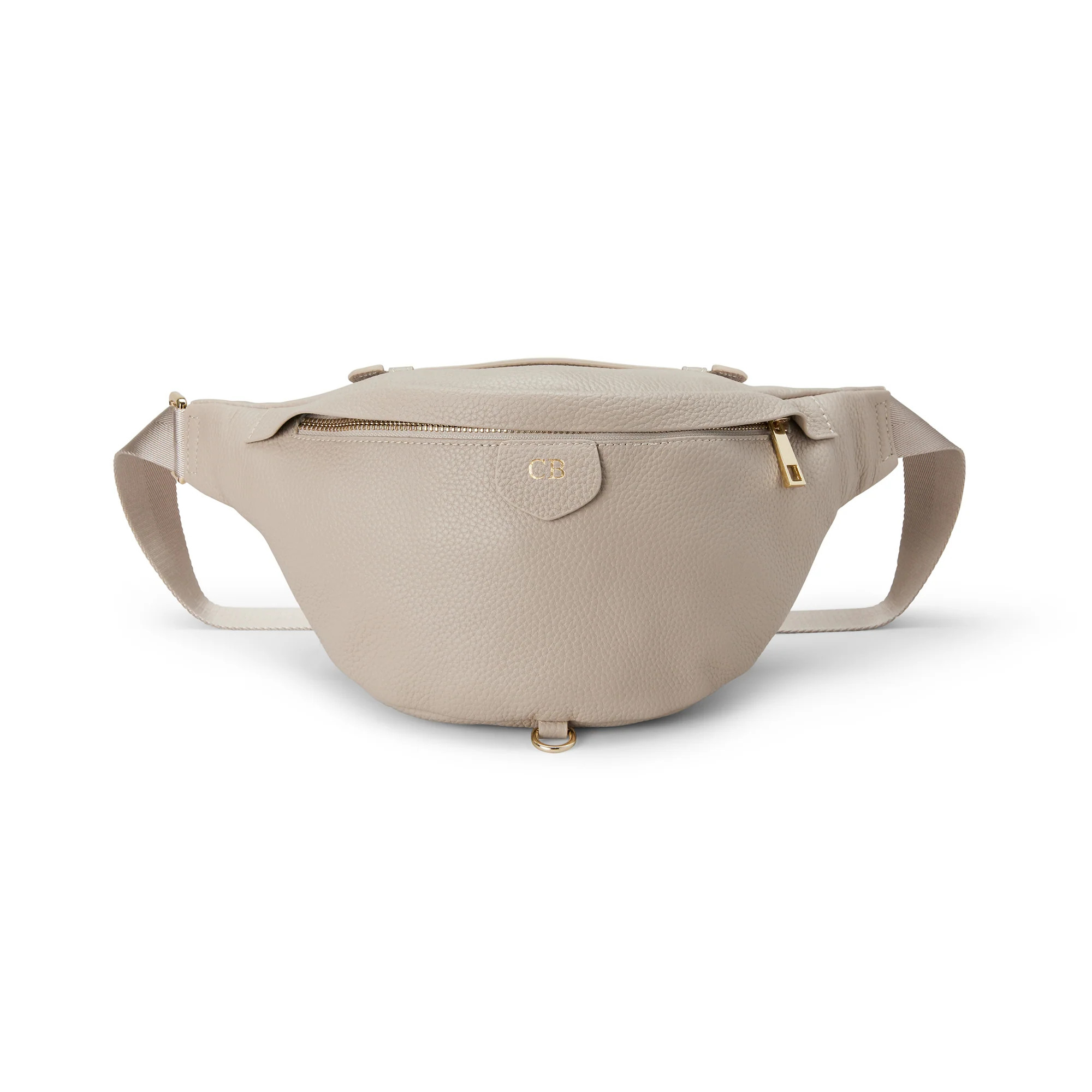 Personalised Stone Leather Bumbag | Sienna Olivia