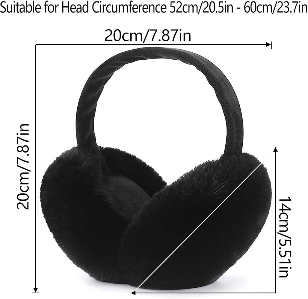 LCXSHYE Winter Ear muffs Faux Fur Warm Earmuffs Cute Foldable Outdoor Ear Warmers For Women Girls | Amazon (US)