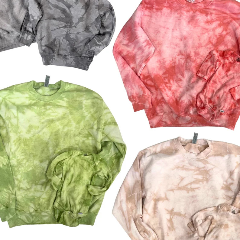 Matching Tie Dye Set: Mama & Mini Sweatshirt Bodysuit | Etsy (US)