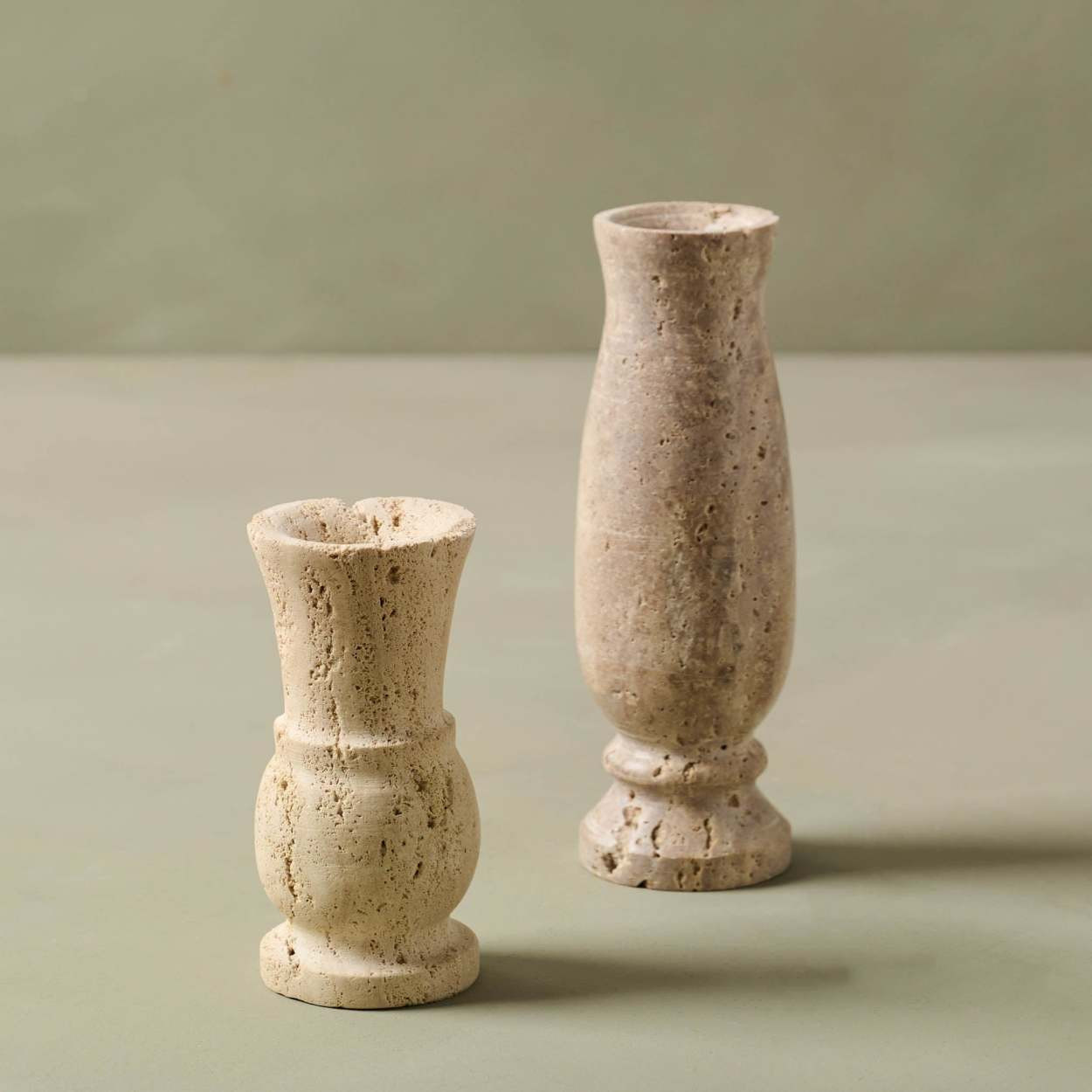 Distressed Travertine Bud Vase | Magnolia