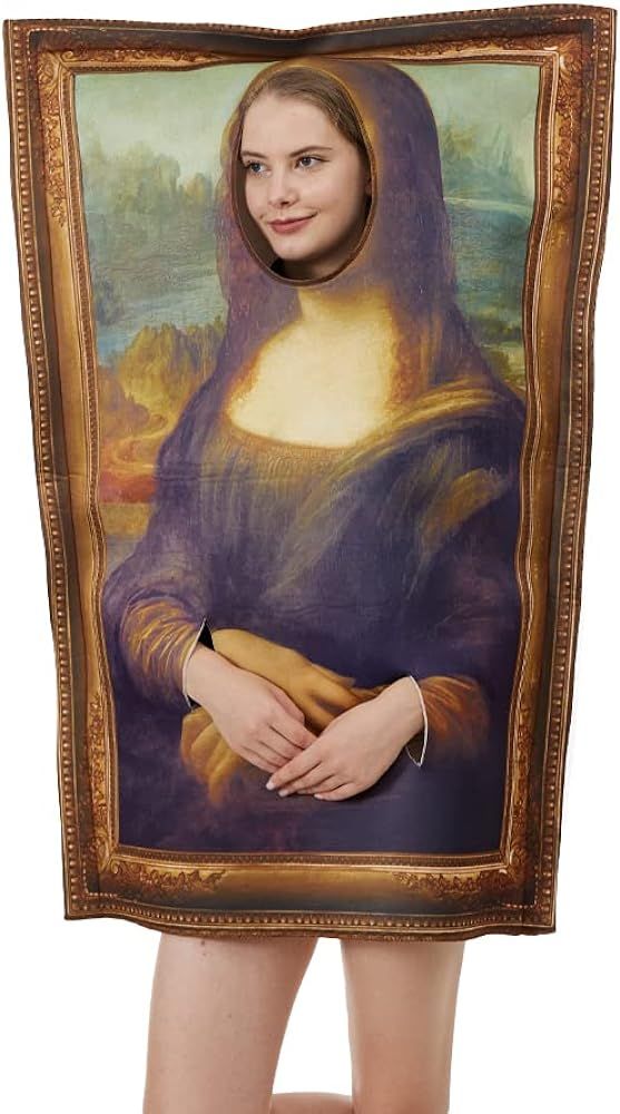 ReneeCho Famous Paintings Costume Mona Lisa The Scream Halloween Adult Men Women Funny Cerative D... | Amazon (US)
