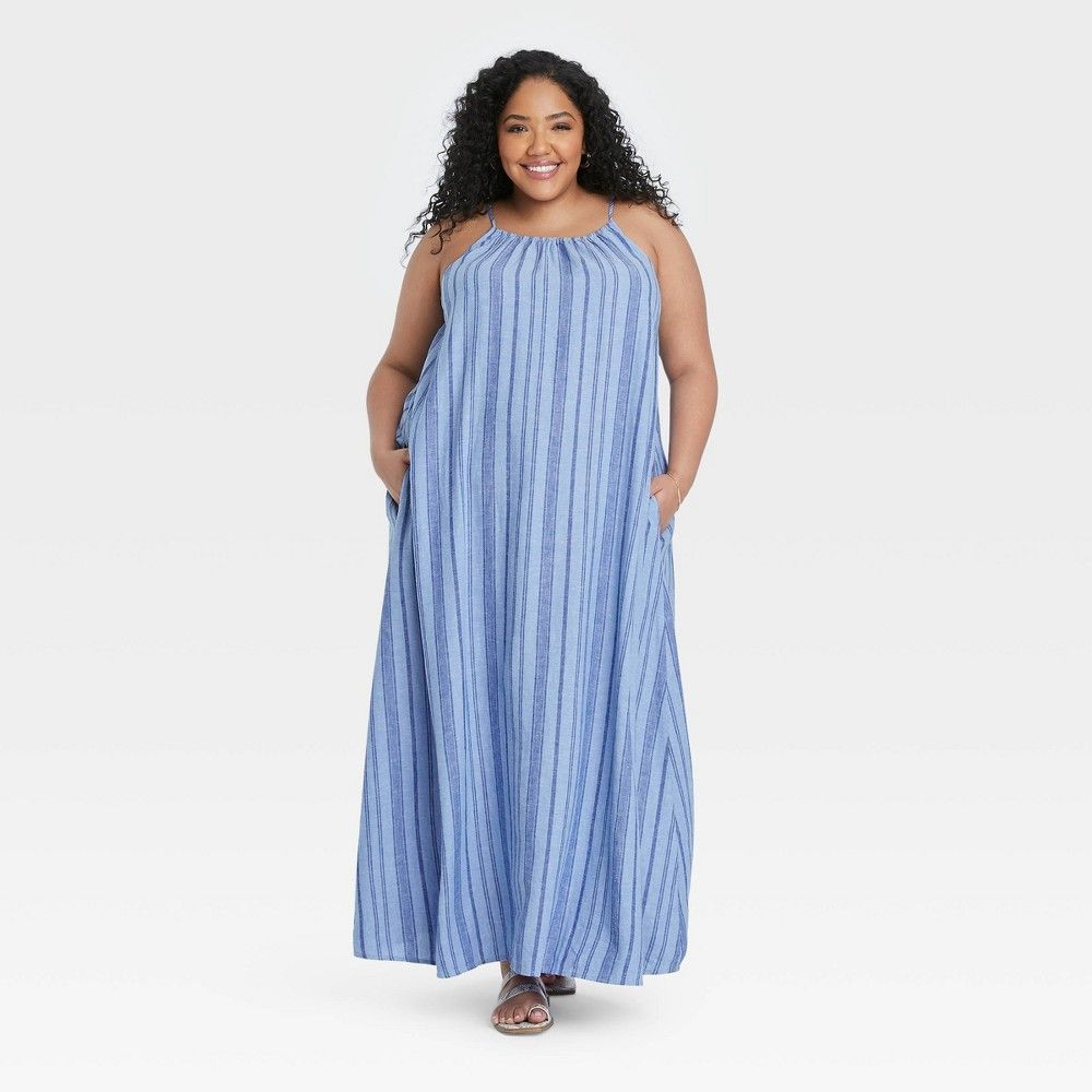 Women's Plus Size Sleeveless Dress - A New Day Blue 2X | Target