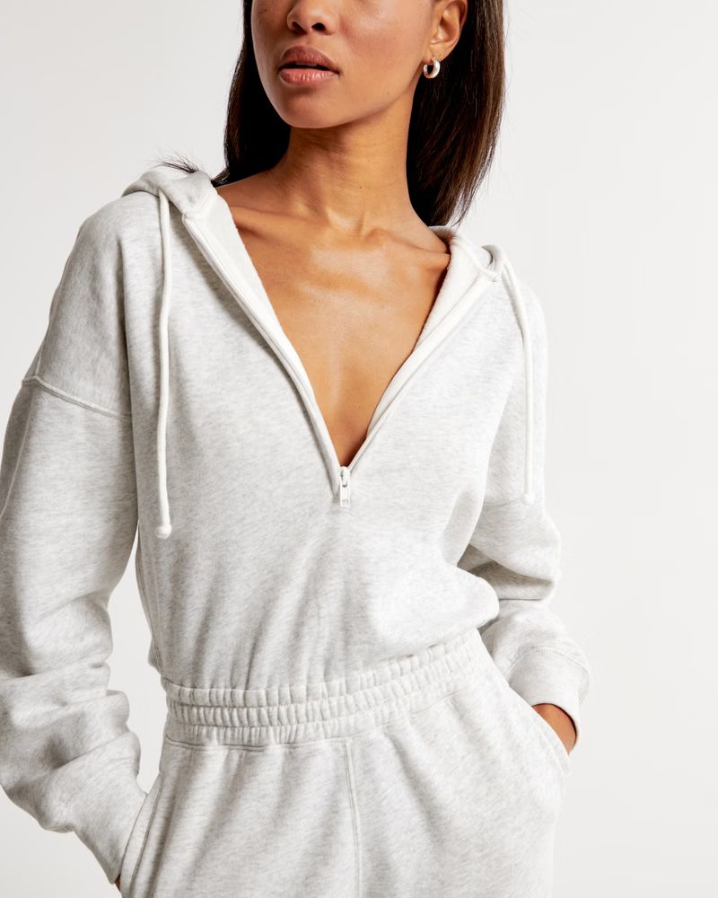 Long-Sleeve Fleece Jumpsuit | Abercrombie & Fitch (US)