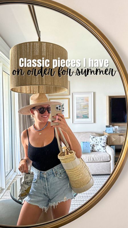 CLASSIC pieces I have on order for summer… comment CLASSIC & I will send you the links to these pieces as well as how I plan on styling them! 

Maygel coronel suit
White spanx denim
Black waterproof sandals
Celine sunglasses
Lorna Murray visor
Tuckernuck flag sweater
BLACK hill house dress#LTKtravel #LTKswim



#LTKSeasonal #LTKTravel #LTKSwim