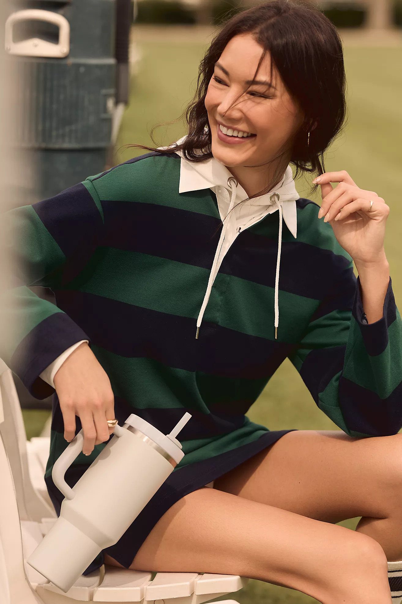 DOLAN Long-Sleeve Rugby Mini Dress | Anthropologie (US)