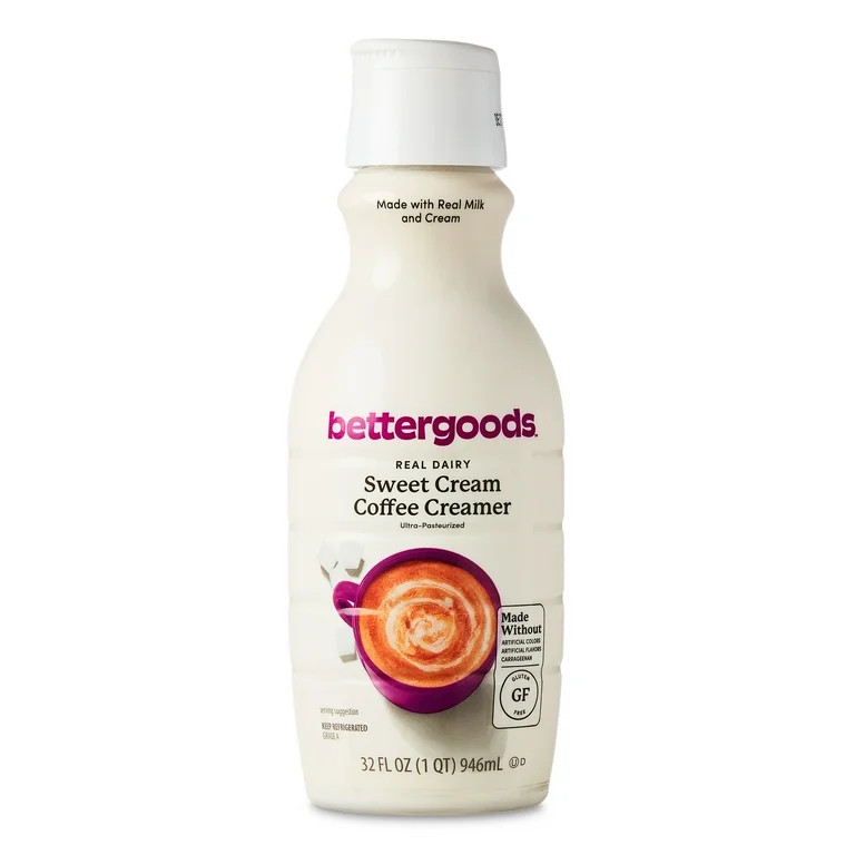 bettergoods Real Dairy Sweet Cream Coffee Creamer, 32 fl oz | Walmart (US)