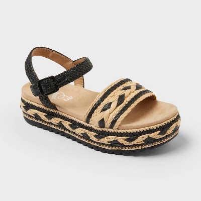 Kids' Lindsey Casual Sandals - Cat & Jack™ Natural/Black 4 | Target