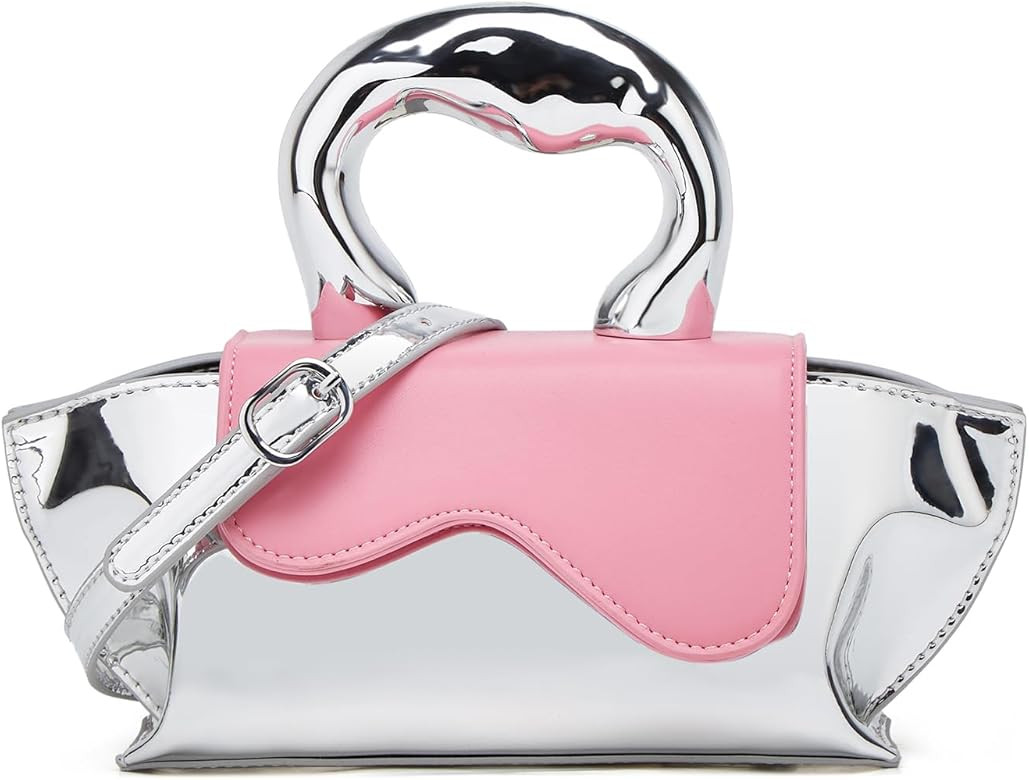 Small Silver Bag Crossbody Bags Satchels Y2K Evening Bags Handbag for Women Hobo Bags Shoulder Ba... | Amazon (US)