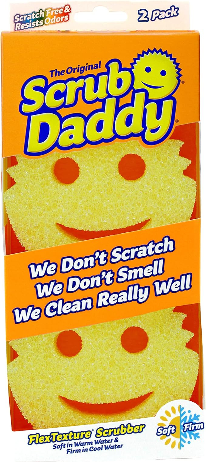 Scrub Daddy Original Dish Sponge Twin Pack, Smiley Face Sponges for Cleaning & Washing Up - Multi... | Amazon (US)