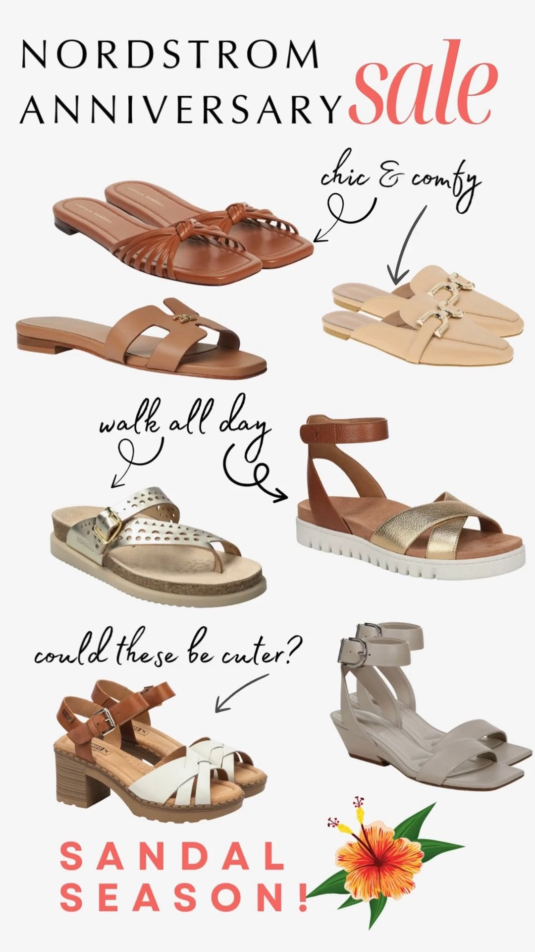 Summer sandals! 🌺
The Nordstrom Anniversary Sale includes many cute sale sandals at great prices. 

I’ve selected styles that I own or that are very similar.  I love the versatility of slides and the practicality of a low wedge. Great for a summer wedding! 

And I’ve included options that you could walk all day in! I am eying the platform two-tone sandals for myself! 😍

I hope you have some summer fun planned ☀️

#LTKOver40 #LTKShoeCrush #LTKSaleAlert