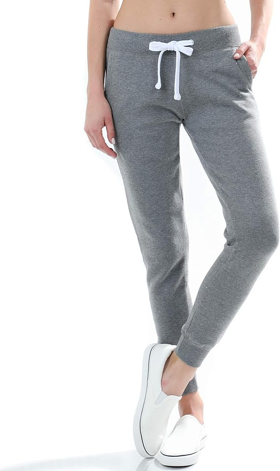 esstive Women's Ultra Soft Fleece Basic Lightweight Casual Active Workout Solid Jogger Sweatpants | Amazon (US)
